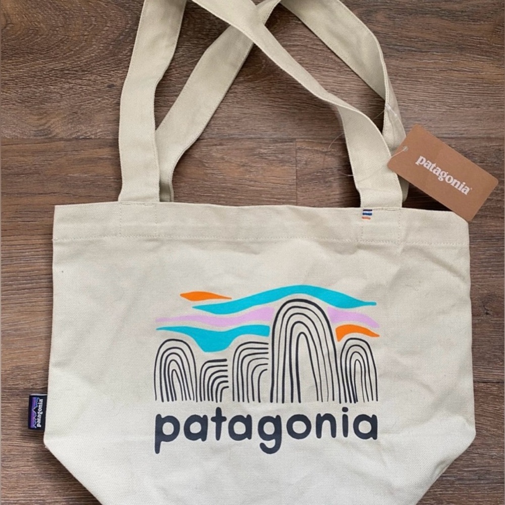 NWT Patagonia Mini Market Tote Fitz Roy Boulders